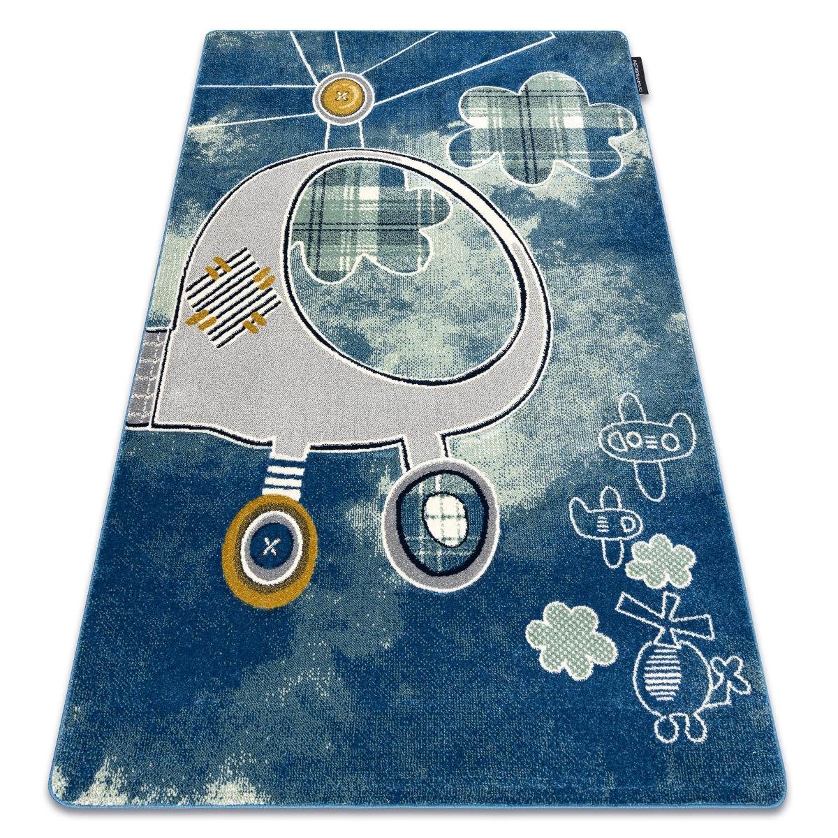 Dywan PETIT HELICOPTER helikopter, samoloty niebieski, 120x170 cm