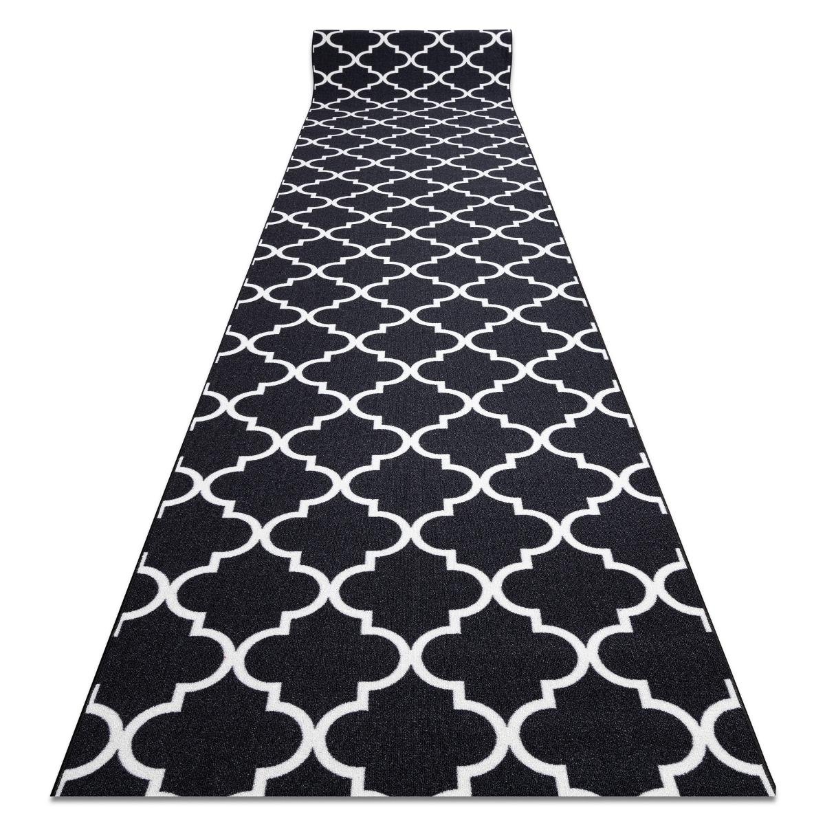 CHODNIK PODGUMOWANY 57 cm KONICZYNA MAROKAŃSKA czarny TRELLIS 30350, 57x600 cm