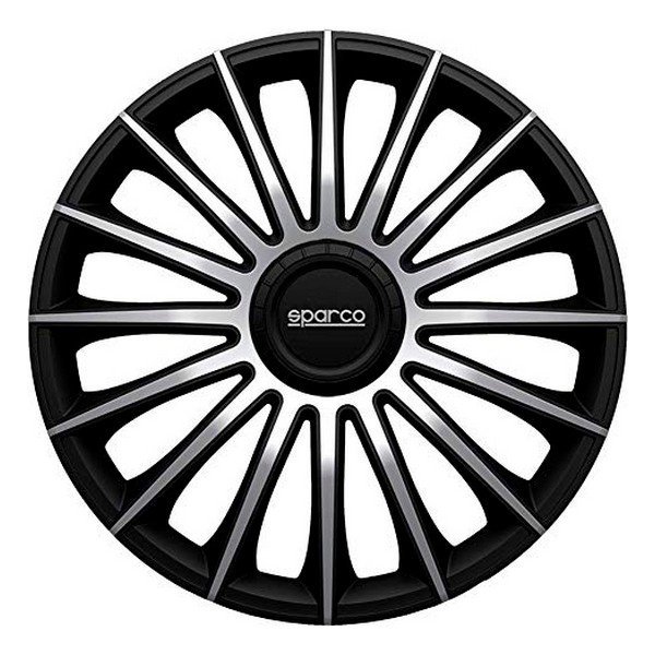 SPARCO Zestaw kołpaków na koła Sparco Torino 15 cali czarny/srebrny SPC1593BKSV