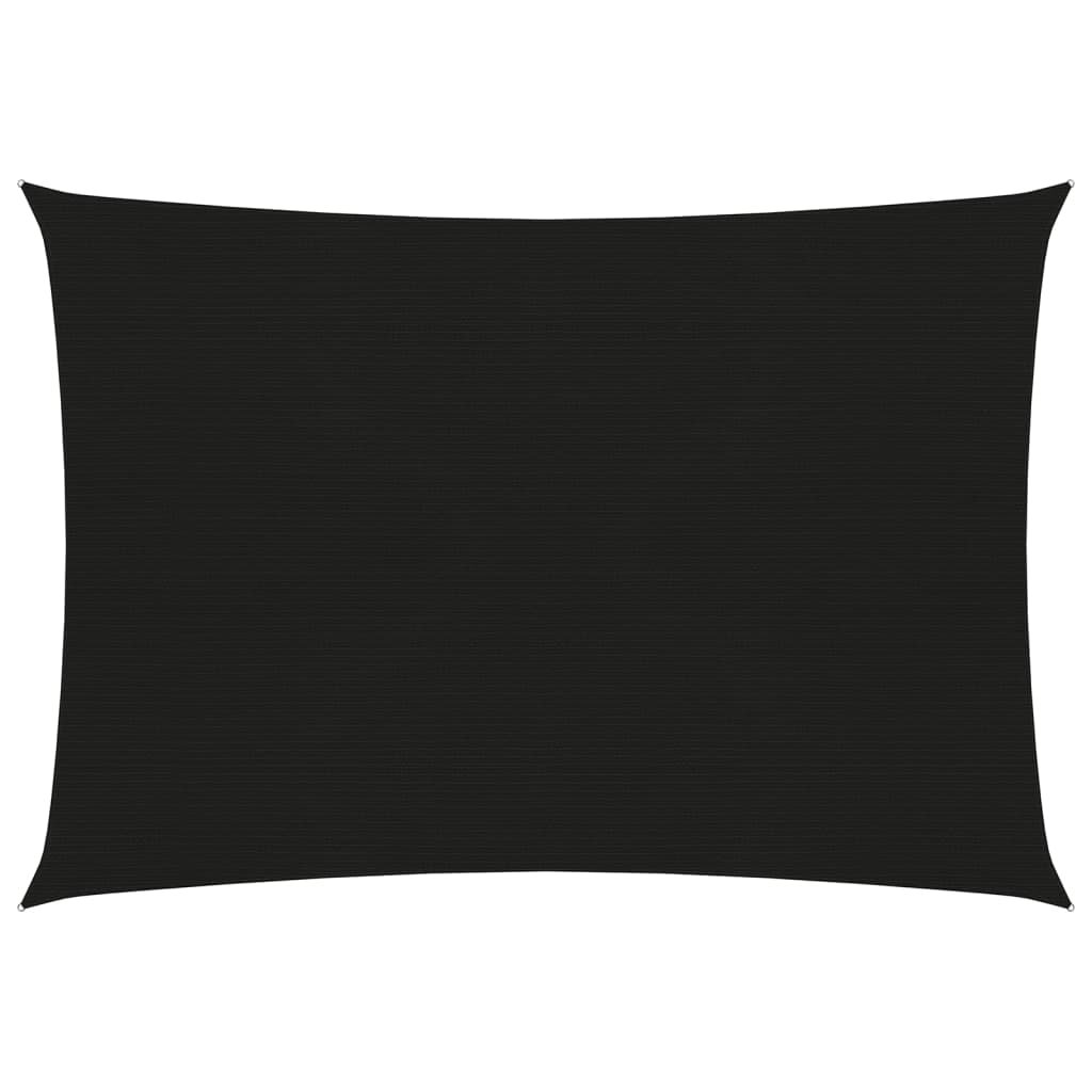 vidaXL Żagiel przeciwsłoneczny, 160 g/m, czarny, 4x5 m, HDPE vidaXL