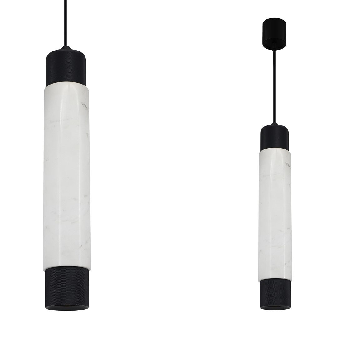 Milagro Lampa wisząca MARBLE WHITE/BLACK 1xGU10 ML6341