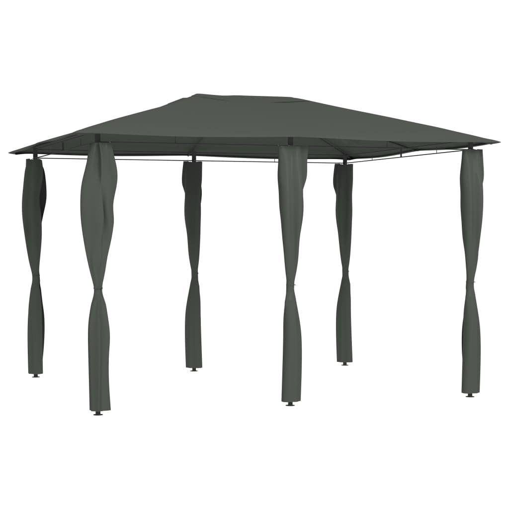 vidaXL Altana z pokryciem słupków 3x4x2,6 m, antracytowa, 160 g/m