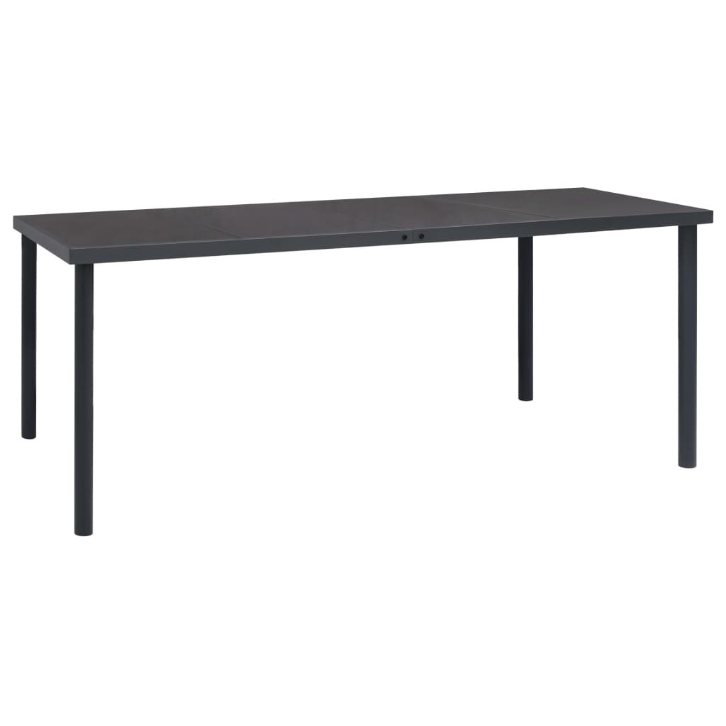 vidaXL Lumarko Stół jadalniany do ogrodu, 190x90x74 cm, antracyt, stal! 313088