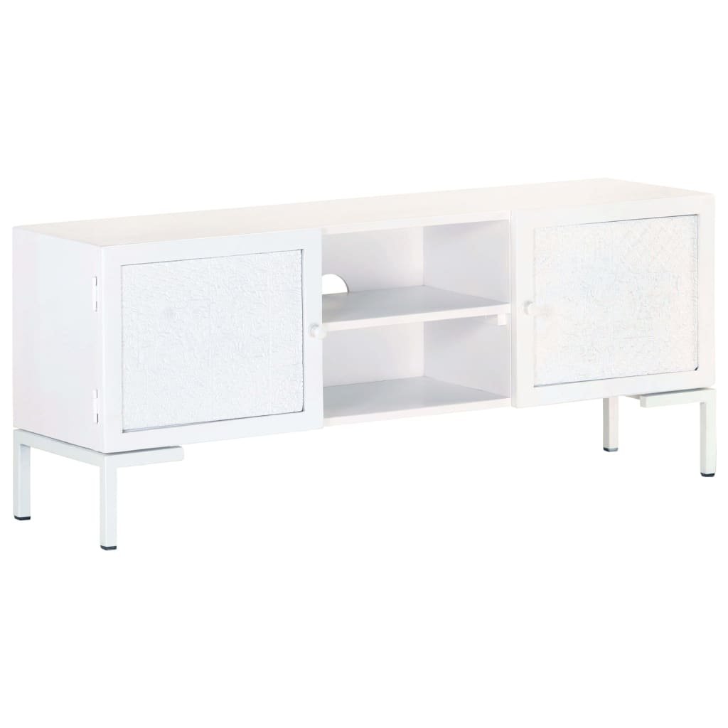 vidaXL Lumarko Szafka pod TV, biała, 115x30x46 cm, lite drewno mango 323580