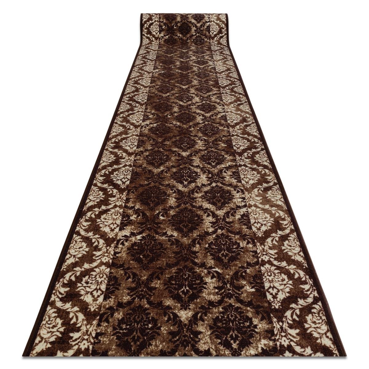 CHODNIK podgumowany 67 cm ROMANCE brązowy , 67x220 cm