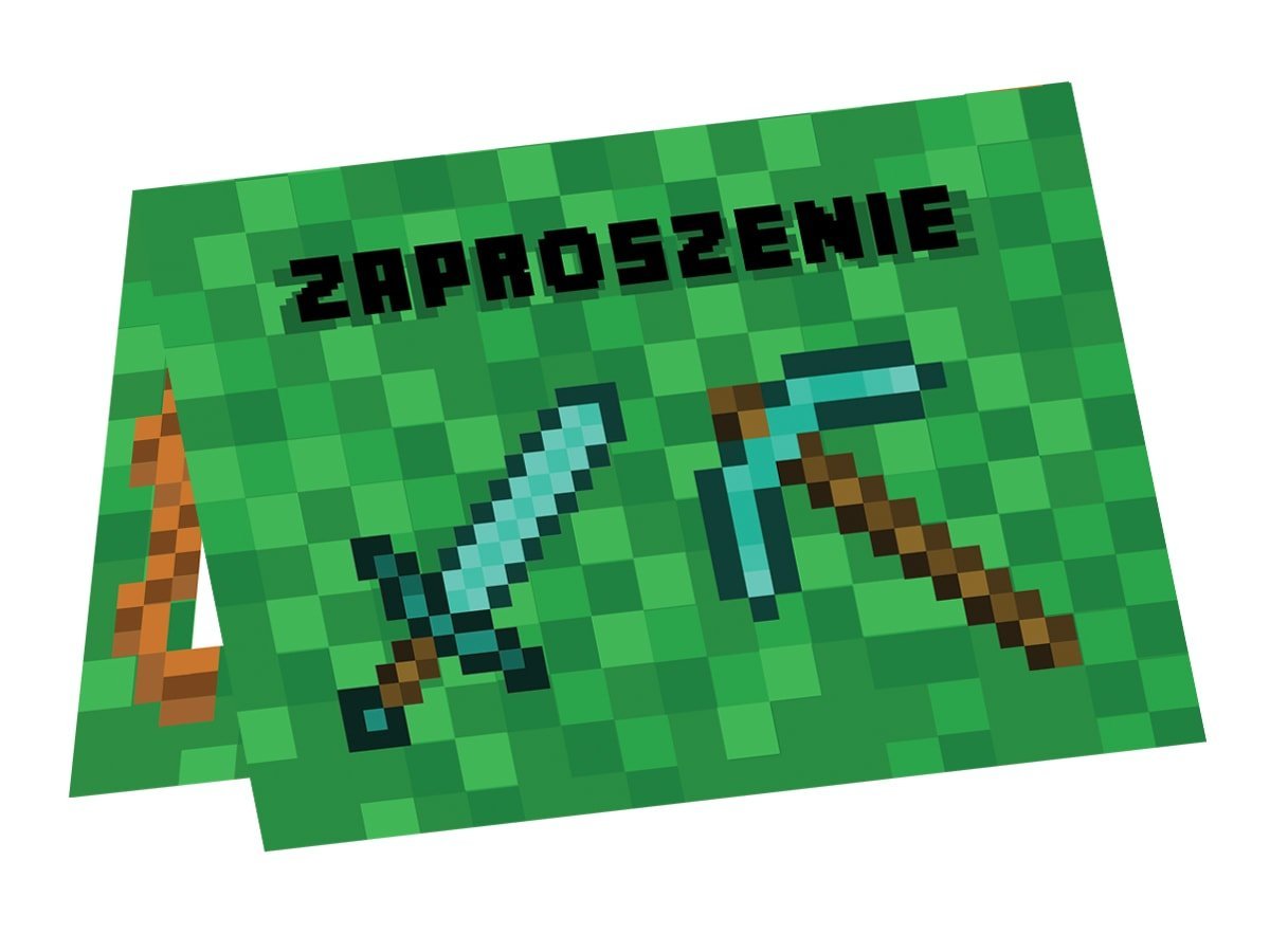 Congee.pl Zaproszenie urodzinowe Piksele 1 szt ZAP-PIKSELE1