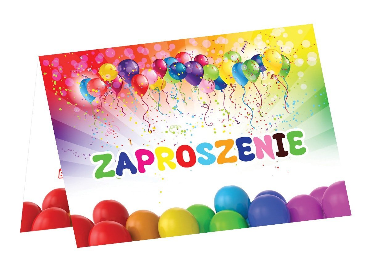 Congee.pl Zaproszenie urodzinowe z balonikami - 1 szt. ZAP-CONGEE
