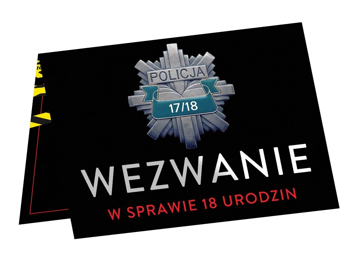 Congee.pl Zaproszenia z kopertą na 18-tke Wezwanie - 6 szt. ZAP-WEZWANIE-18cz
