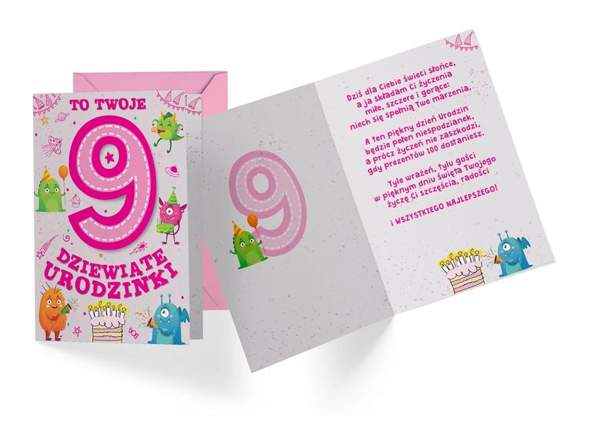 Kukartka Karnet B6 PR-307 Urodziny 9
