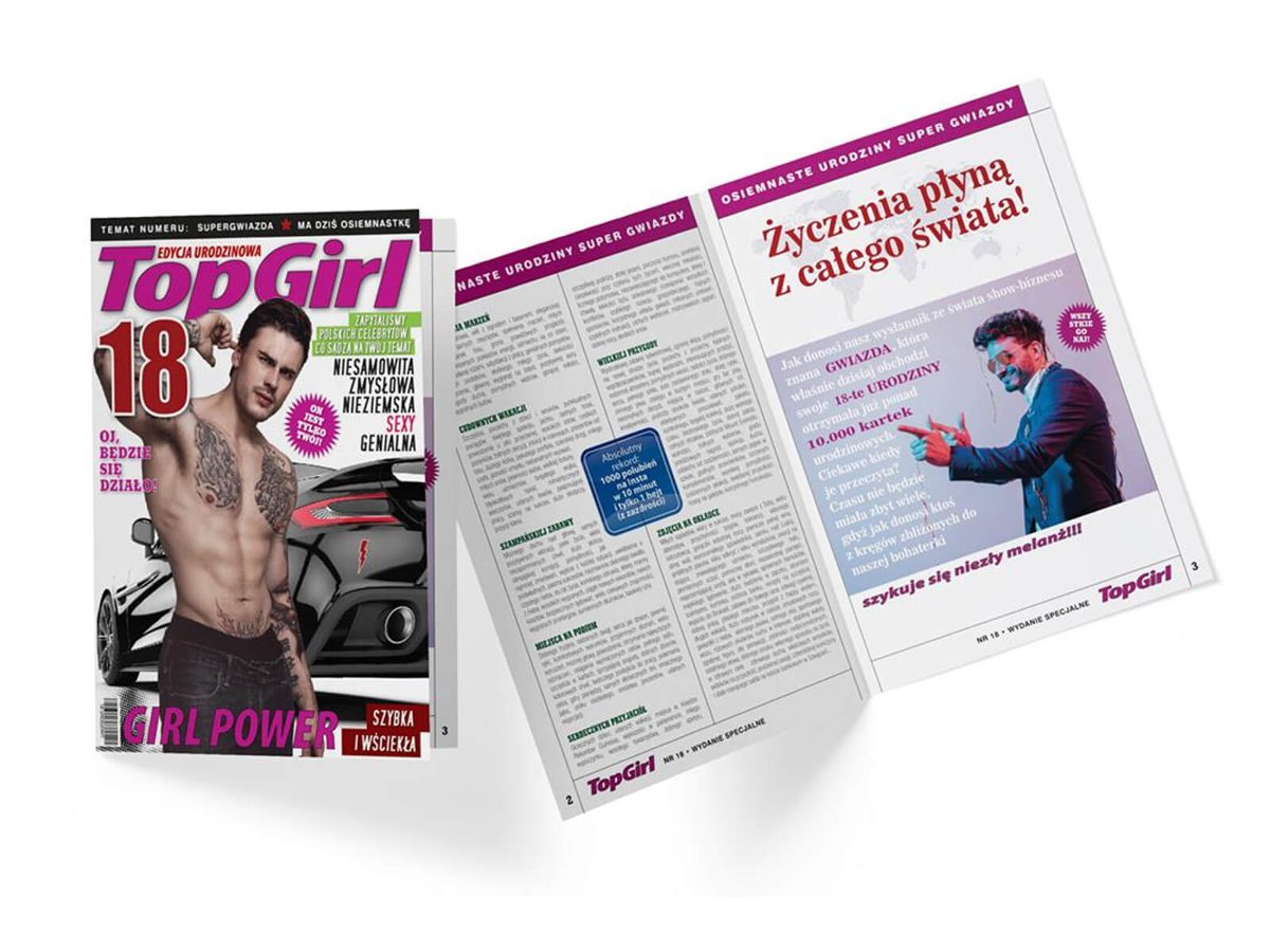 Kukartka Karnet B5 Q-153 Urodziny 18 Topgirl