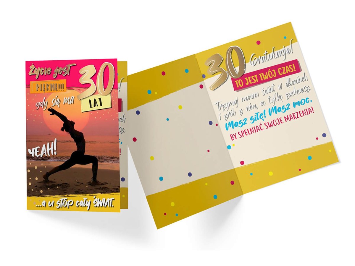 Kukartka Karnet B6 PP-2190 Urodziny 30 power
