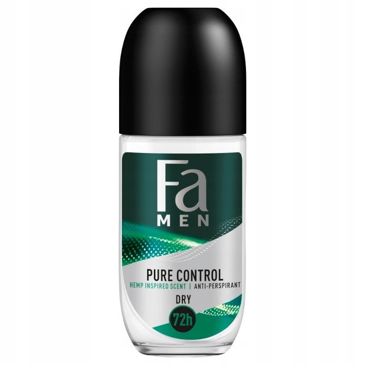 Fa Men Pure Control Dry 72H DEO roll-on 50ml dezodorant w kulce dla mężczyzn