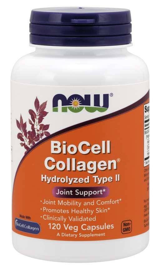 Now Foods BioCell Collagen - Hydrolizowany Kolagen typu II + Chondroityna + Kwas hialuronowy (120 kaps.)