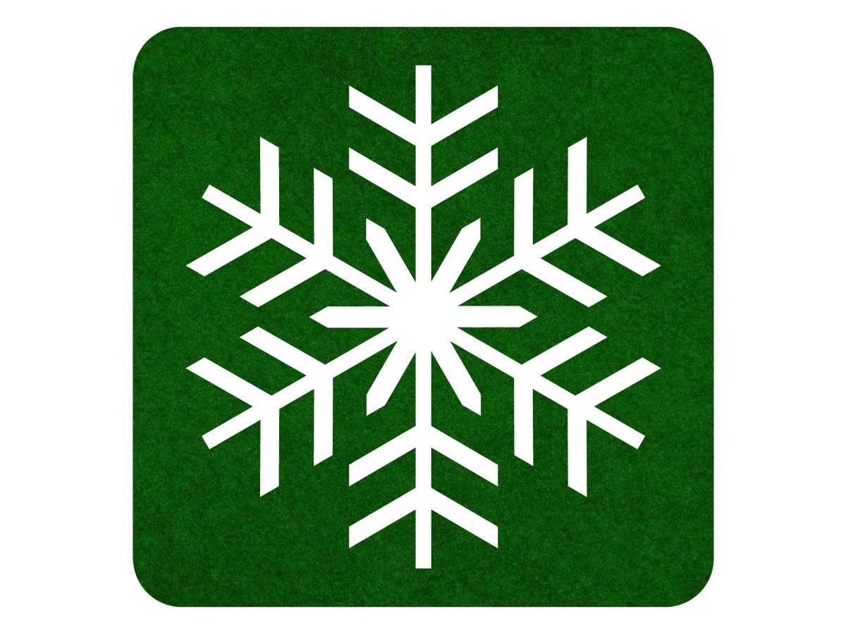 Podstawka kwadratowa pod kubek - Śnieżynka - 10 cm - 1 szt.