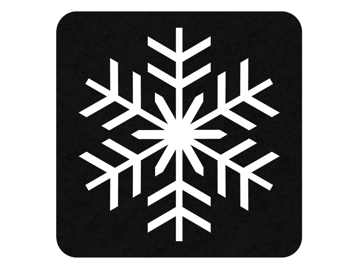 Podstawka kwadratowa pod kubek - Śnieżynka - 10 cm - 1 szt.