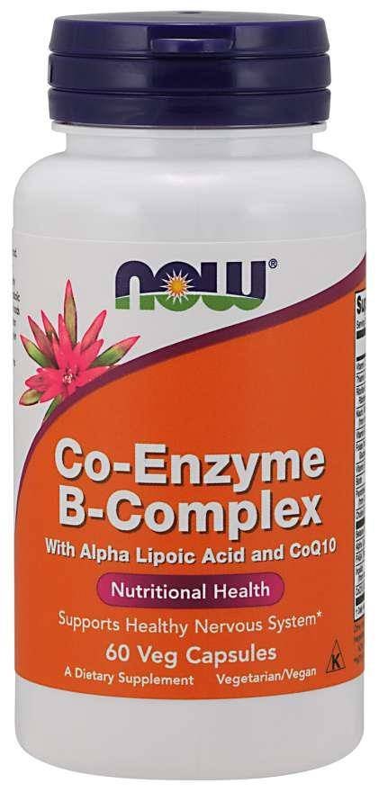 Now Foods Co-Enzyme B-Complex Kompleks Witamin z grupy B + Kwas alfa liponowy + Koenzym Q10 (60 kaps.)