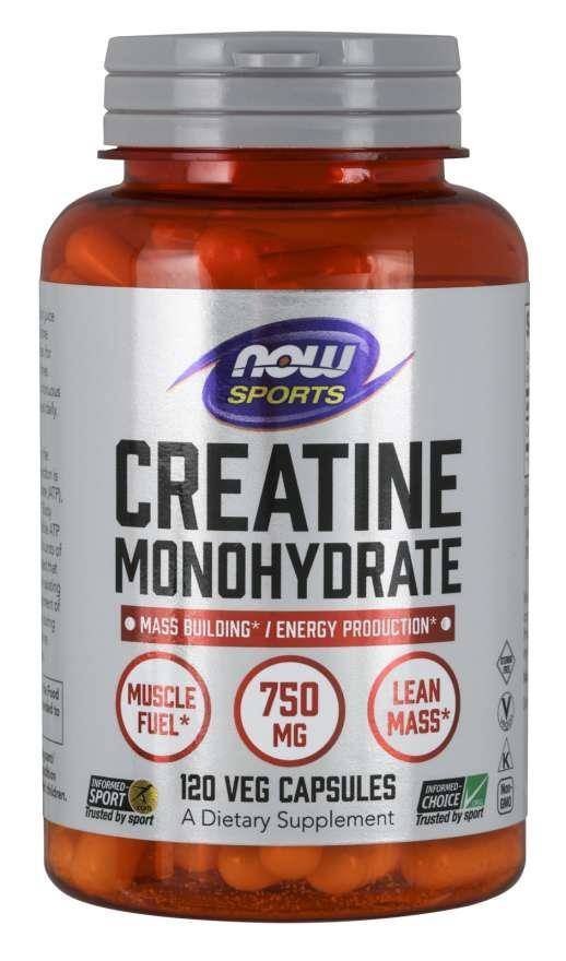 Now Sports Creatine Monohydrate - Monohydrat Kreatyny 750 mg (120 kaps.)