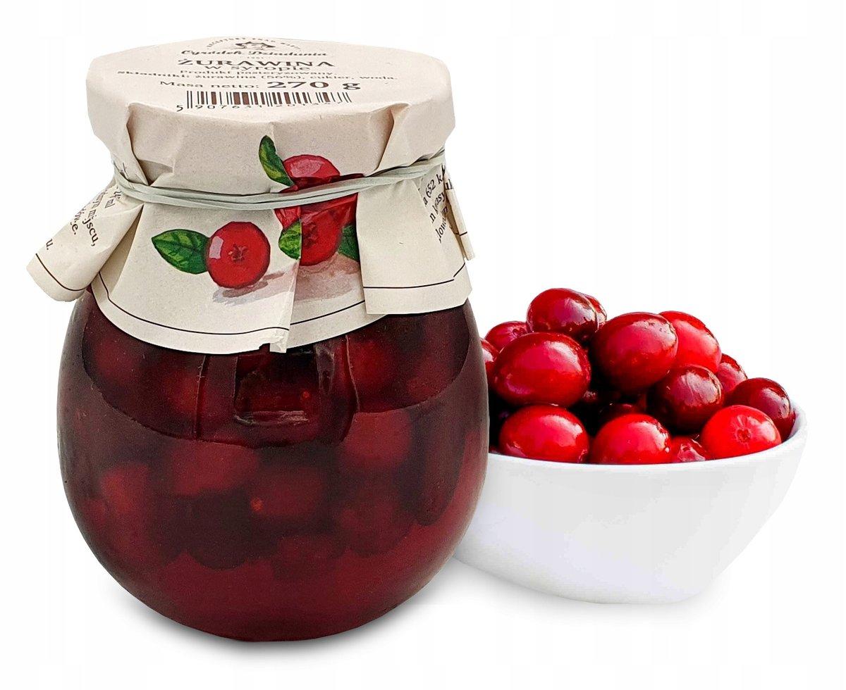 OGRÓDEK DZIADUNIA ŻURAWINA W SYROPIE NATURALNA