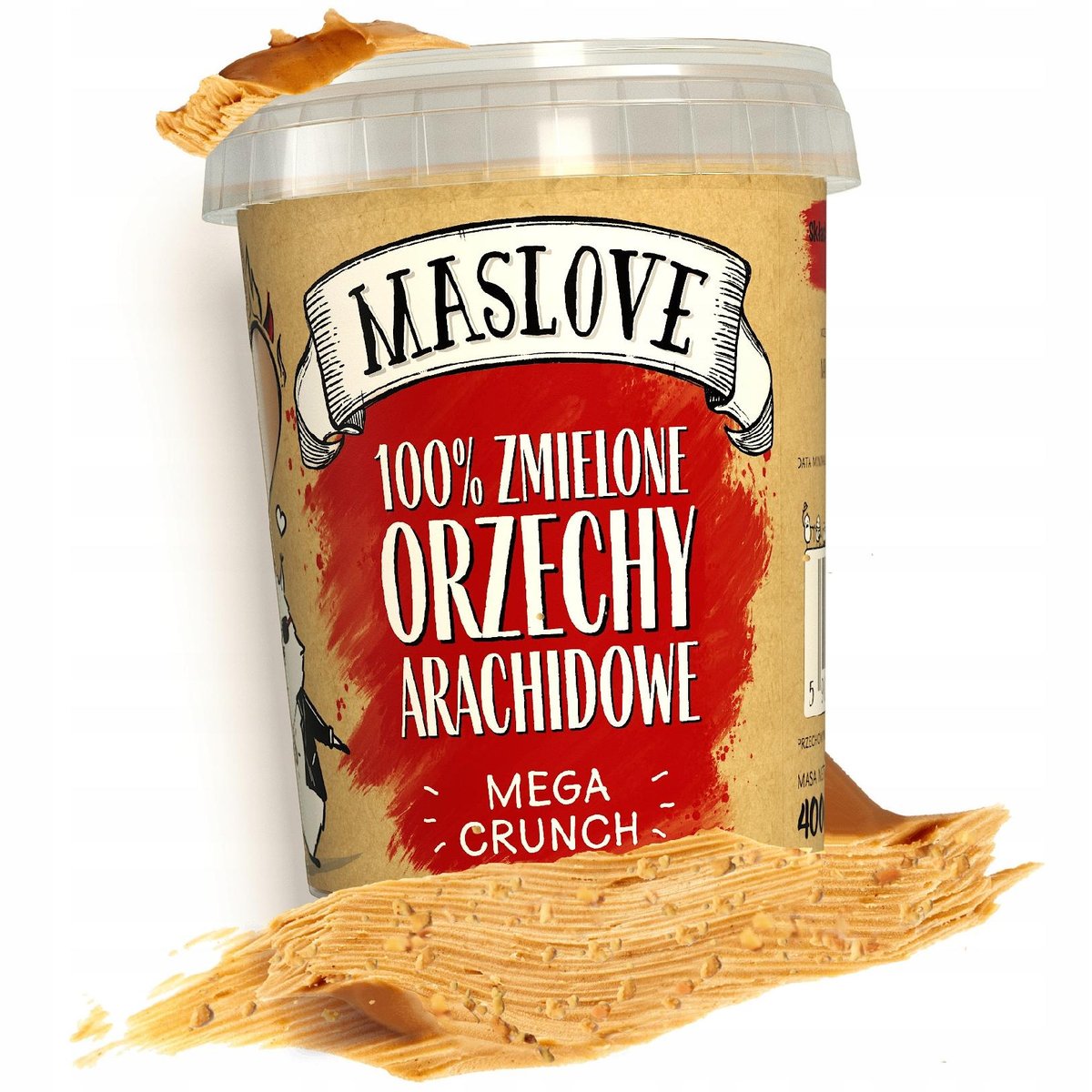 Maslove masło Arachidowe Mega Crunch 400 g - Maslove 44S_1327