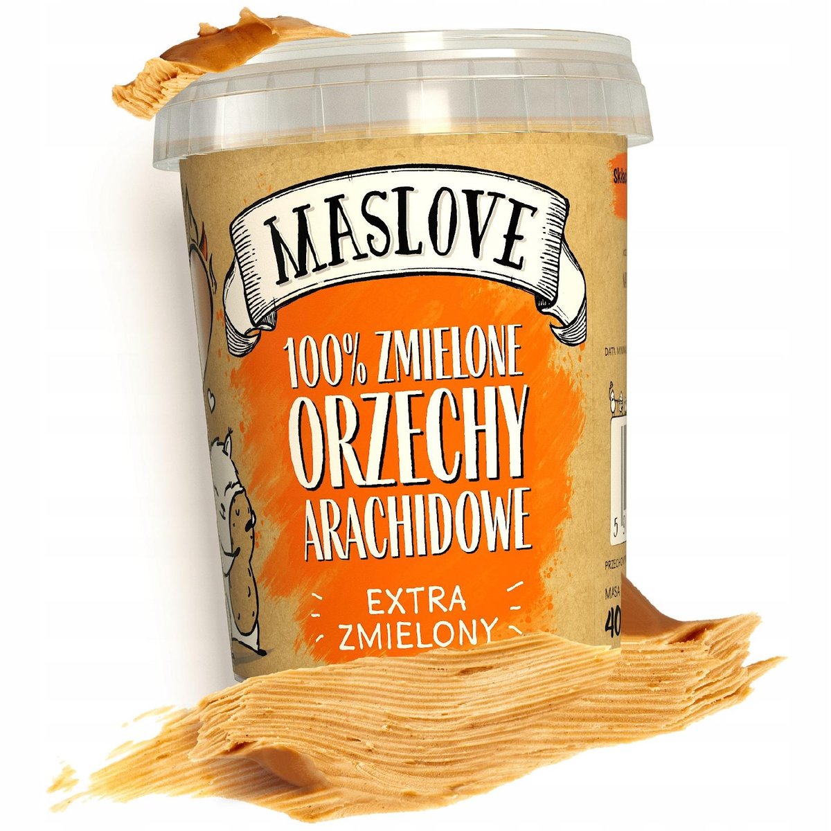 Maslove masło Arachidowe Extra Zmielone 400 g - Maslove 44S_1326