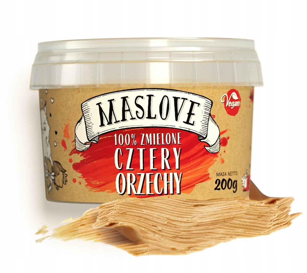 Maslove Krem orzechowy Cztery Orzechy 200 g