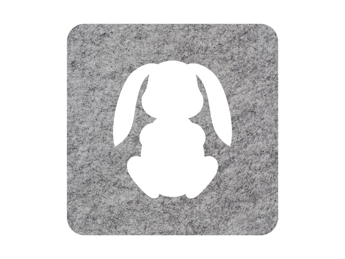 Podstawka kwadratowa pod kubek - Zajączek - 10 cm - 1 szt.
