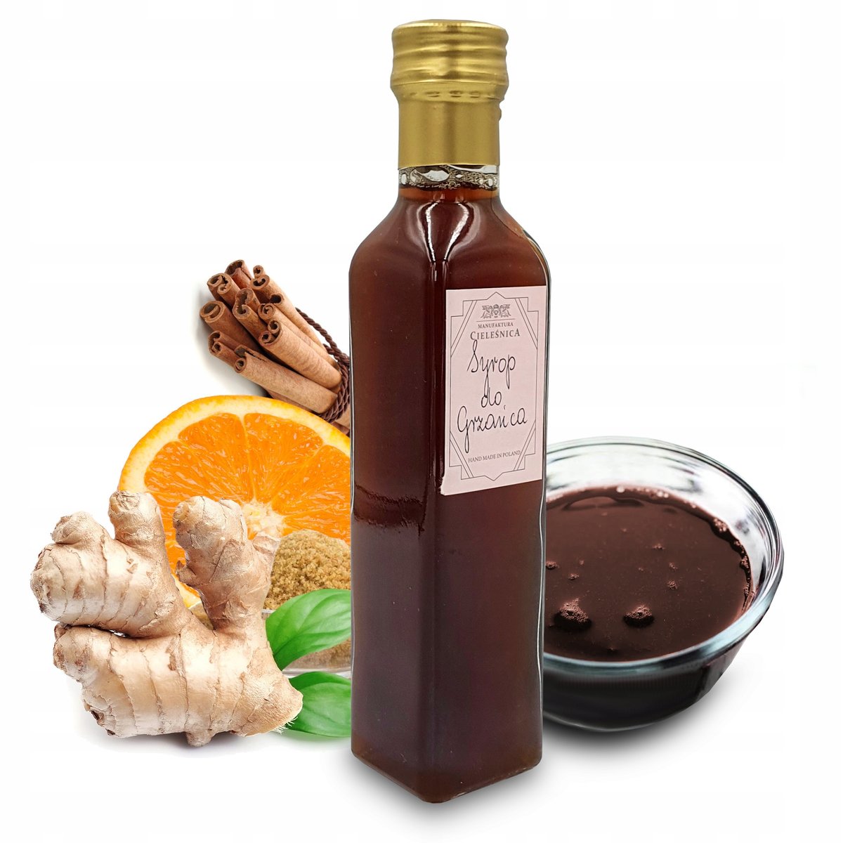 CIELEŚNICA SYROP DO GRZAŃCA KORZENNY PIGWA POMARAŃCZ NATURA