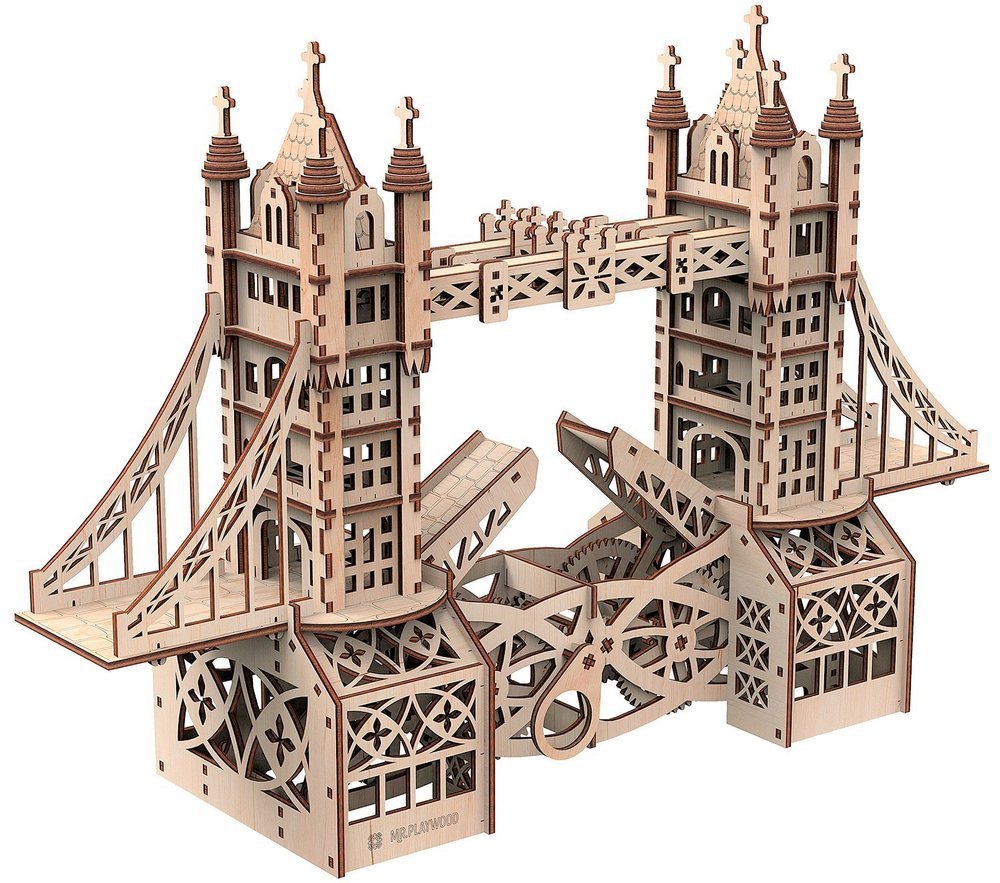 Drewniane modele puzzle 3D Tower Bridge most XXL