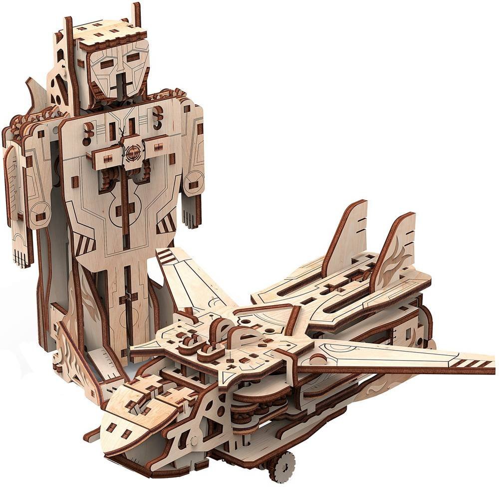 Transformer Robot-Samolot drewniane puzzle 3D Diy