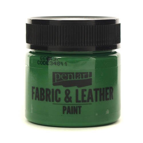 Pentart, farba do tkanin i skóry, zielona, 50 ml