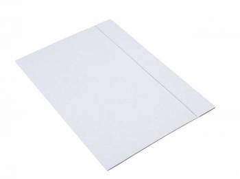 Barbara, teczka kartonowa A4 350 g/m2 z gumką biała