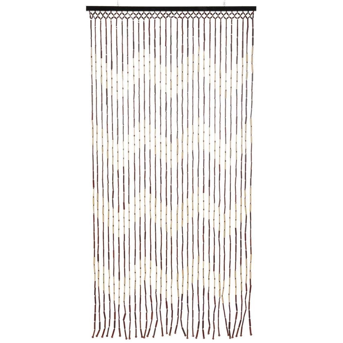 Zasłona na drzwi bambusowa, 90 x 180 cm, brązowa