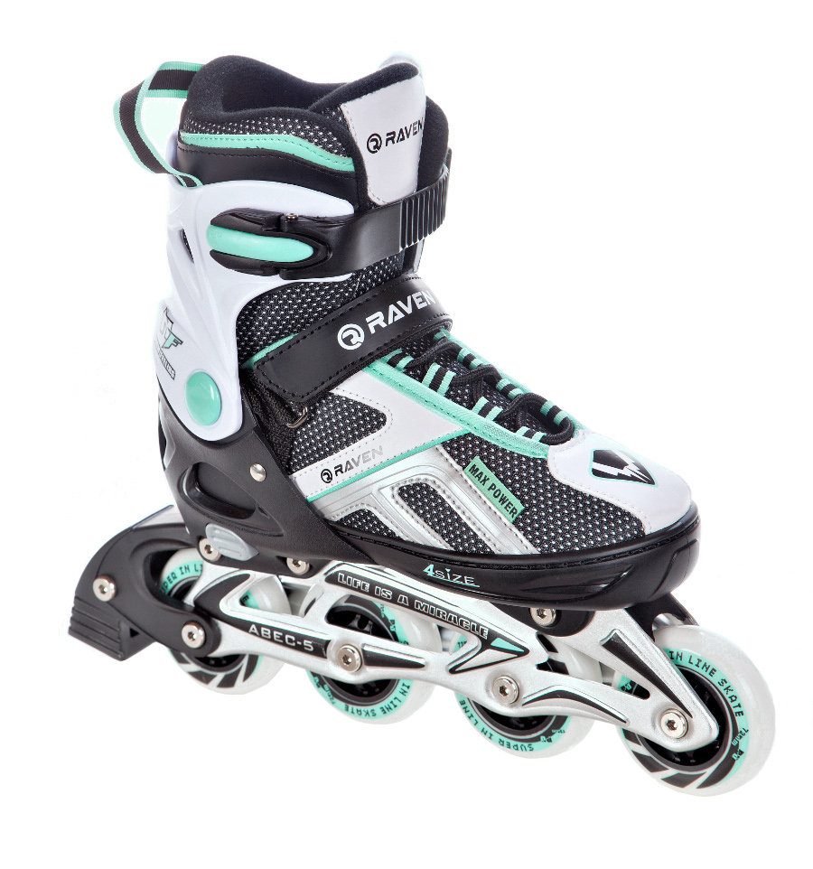 Rolki Regulowane Raven Pulse Black/Mint 33-36