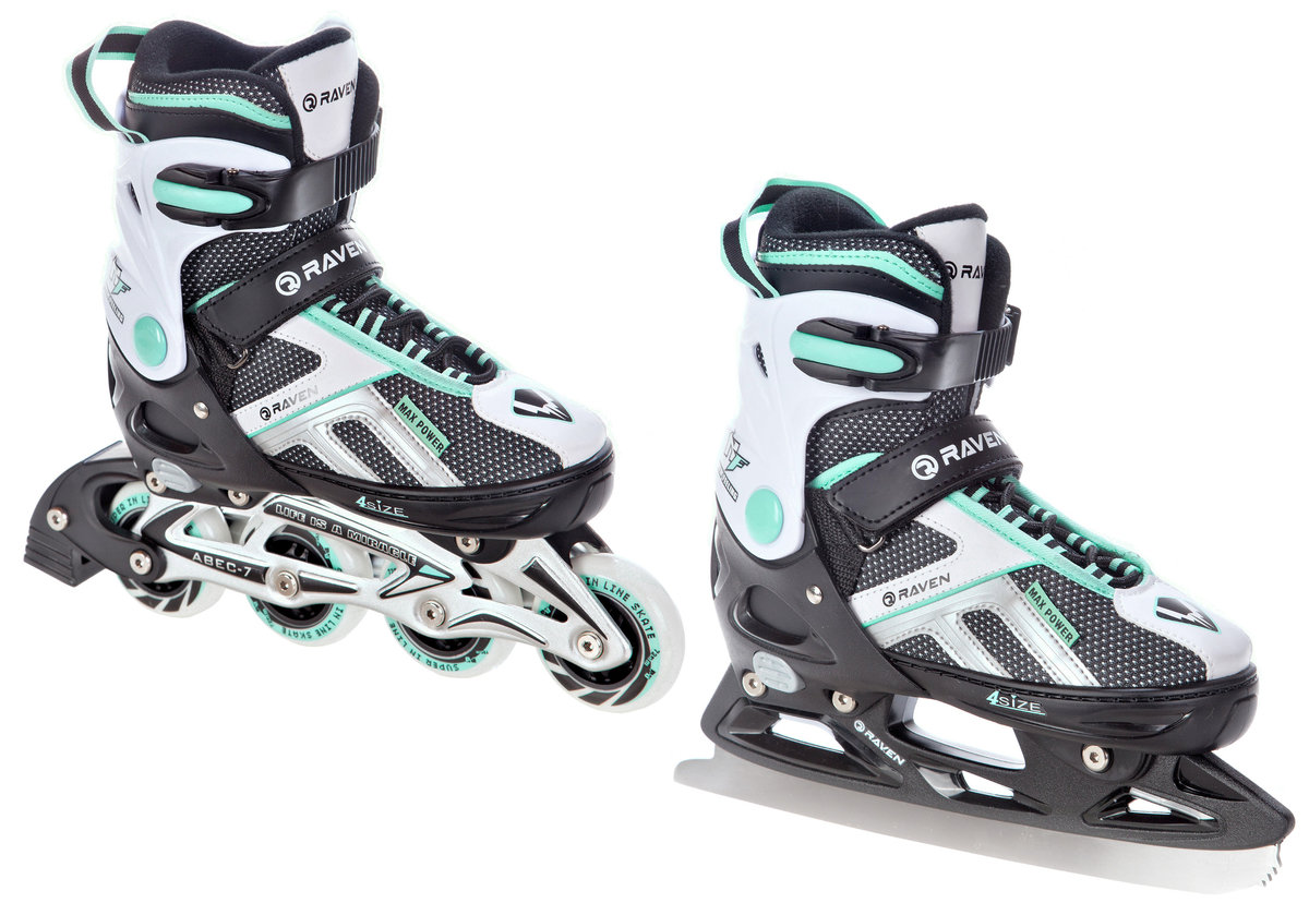 Rolki Łyżwy 2w1 Raven Pulse Black/Mint 33-36