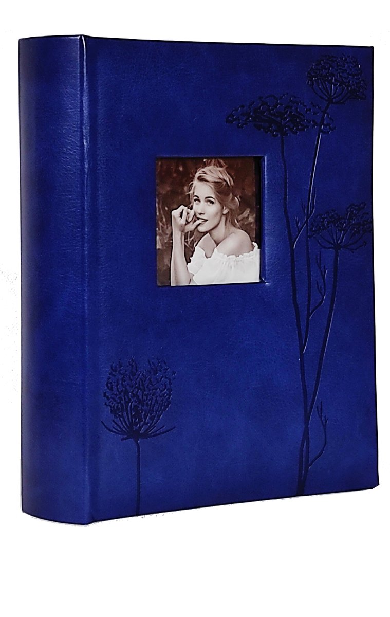 ALBUM szyty 200 zdjęć 10x15 opis SKÓROPODOBNY RC granatowy