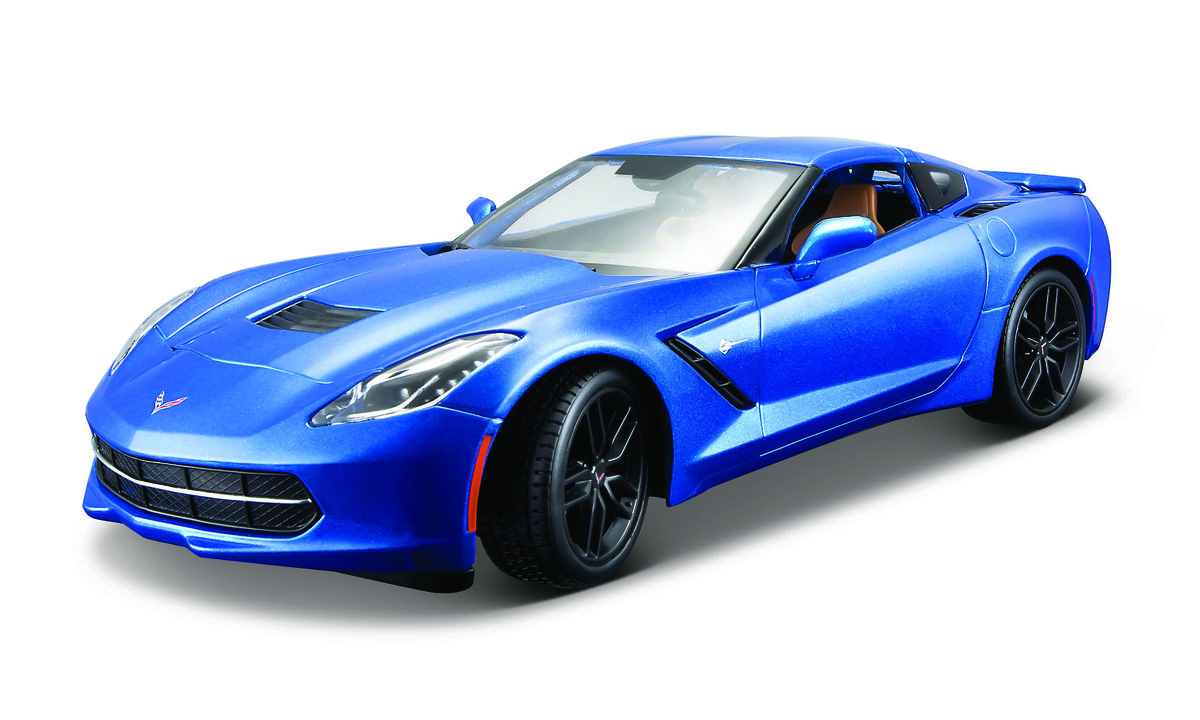 MAISTO, corvette stingray z51 niebieski 1/18
