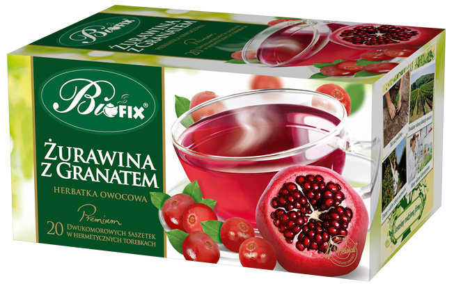 Bi fix Premium Żurawina z granatem Herbatka owocowa ekspresowa