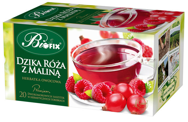 Bi fix Premium Dzika róża z maliną Herbatka owocowa ekspresowa