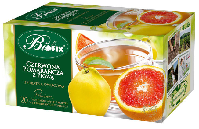 Bifix Premium czerwona pomarańcza z pigwą herbatka owocowa ekspresowa 20x 2 g 1140083