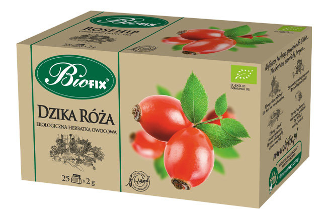 Bifix Herbata dzika róża - ekologiczna ekspresowa 25 saszetek 1138508