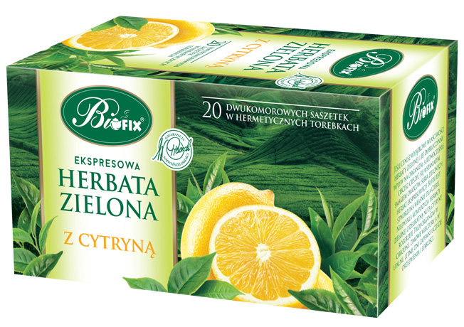 Bifix Herbata zielona ekspresowa z cytryną 20x 2 g 1140088