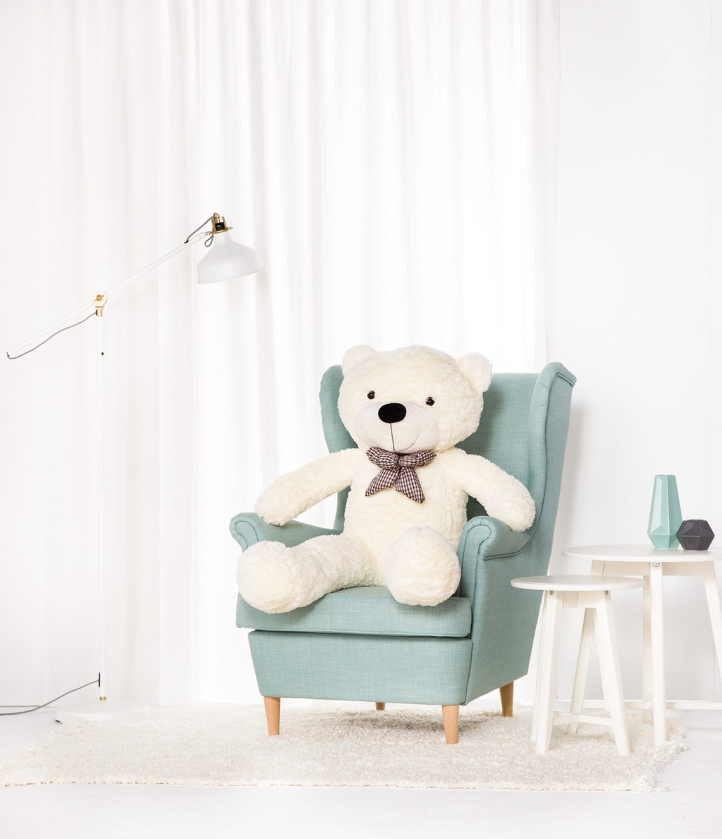 Miś Gustaw, duży Miś Classico, biały, 140cm