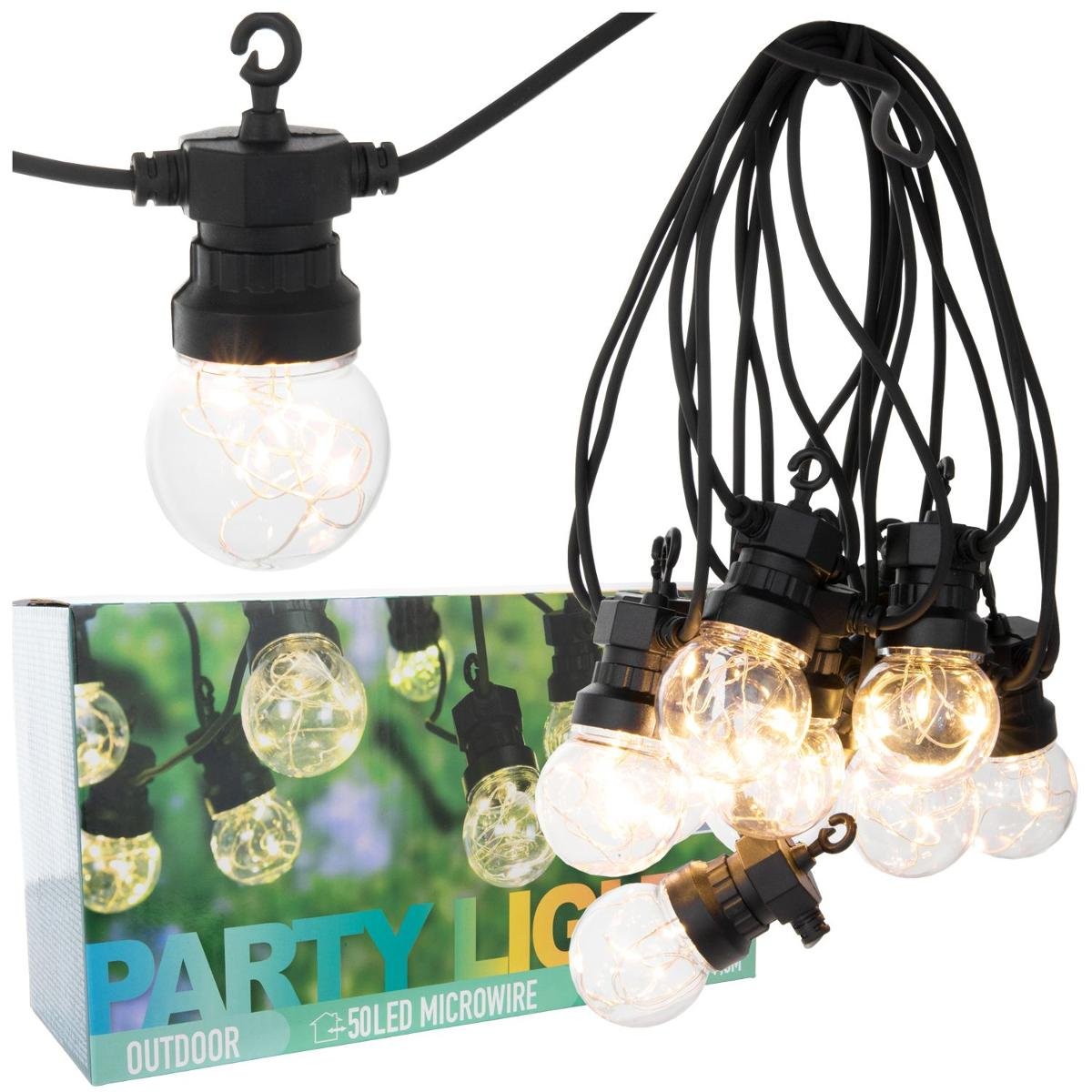 Zewnętrzny łańcuch imprezowy LED Bulbs, 10 żarówek