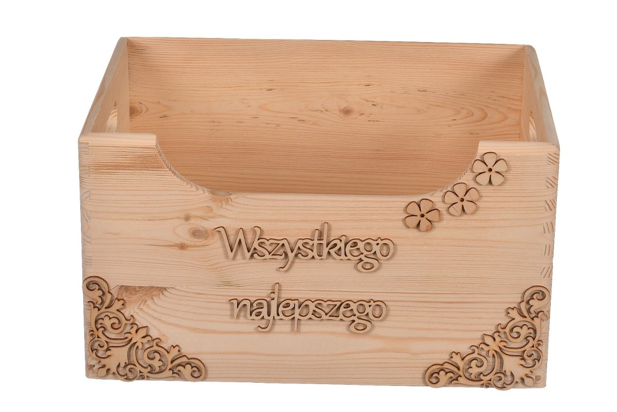Skrzynka z napisami na imieniny