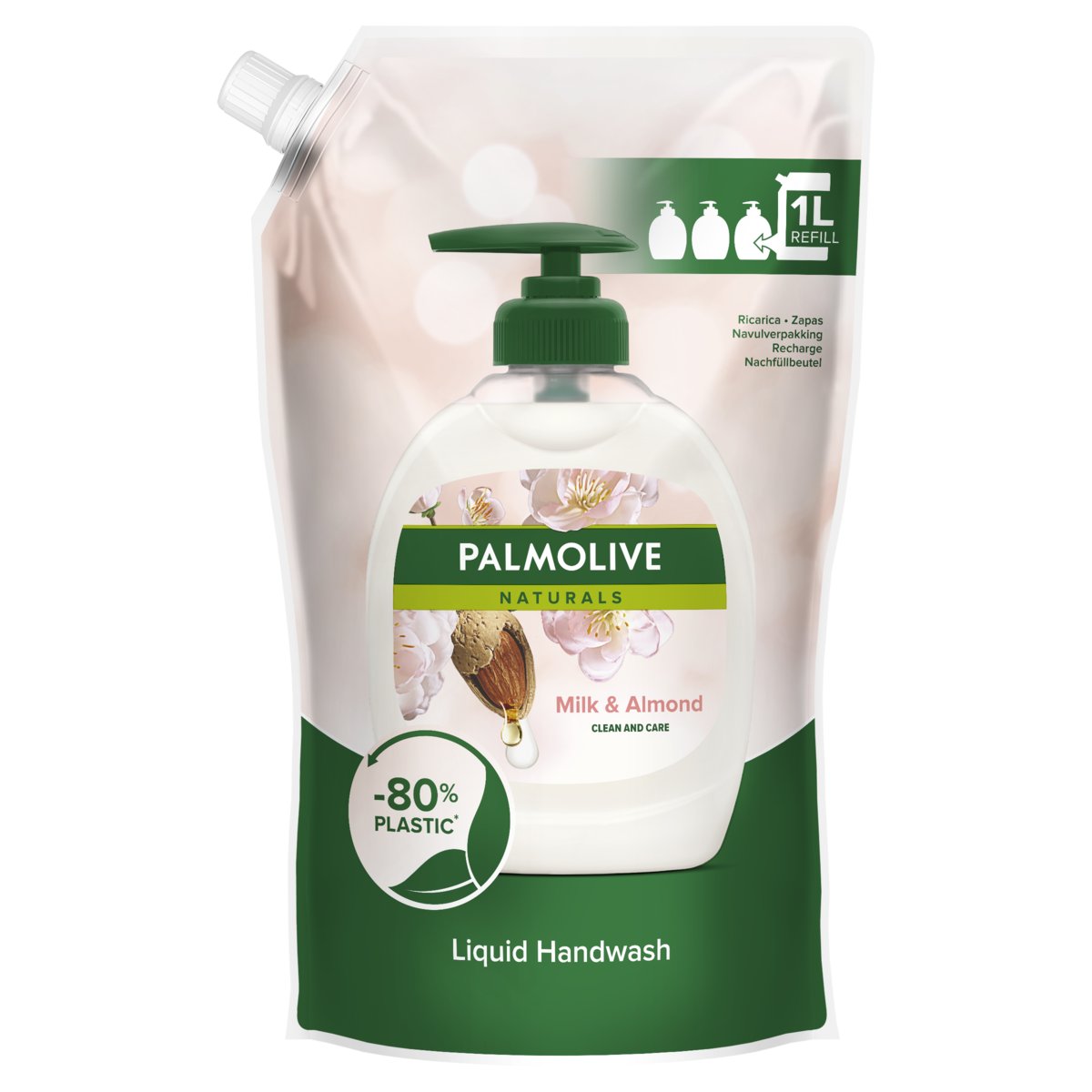 Palmolive NATURALS Milk & Almond z mlekiem i ekstraktem z migdałów kremowe mydło w płynie do rąk 1000 ml ZAPAS CP-PAL-0087