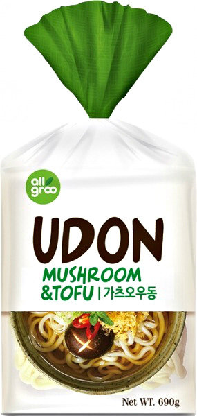 All Gr Makaron udon grzyby i tofu - gotowe danie 690g - All Gr 8805957017346