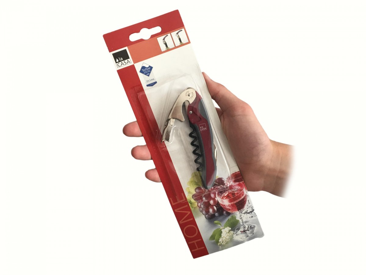 Rewe Wino Korkociąg z teflonem a la Casa