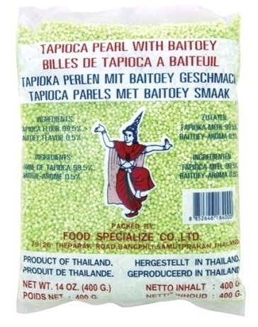 Cock Brand Tapioka, perełki małe zielone 400g 717-uniw