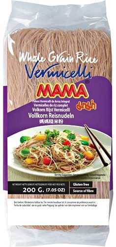 MAMA Makaron z brązowego ryżu Vermicelli, nitki 200g - MAMA 1201-uniw