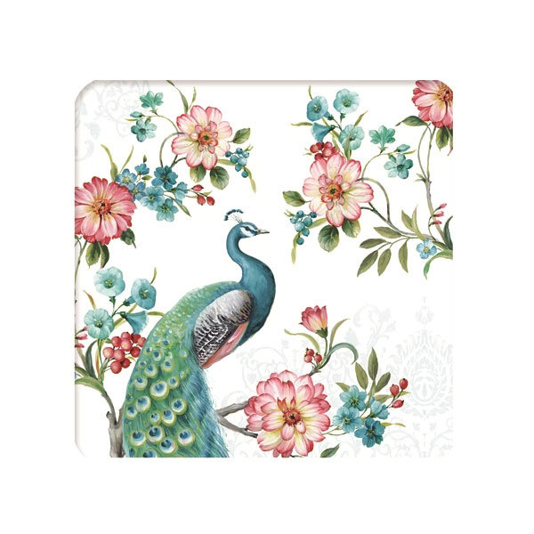 Zestaw podkładek korkowych 6szt 10,5x10,5cm Nuova R2S Peacock